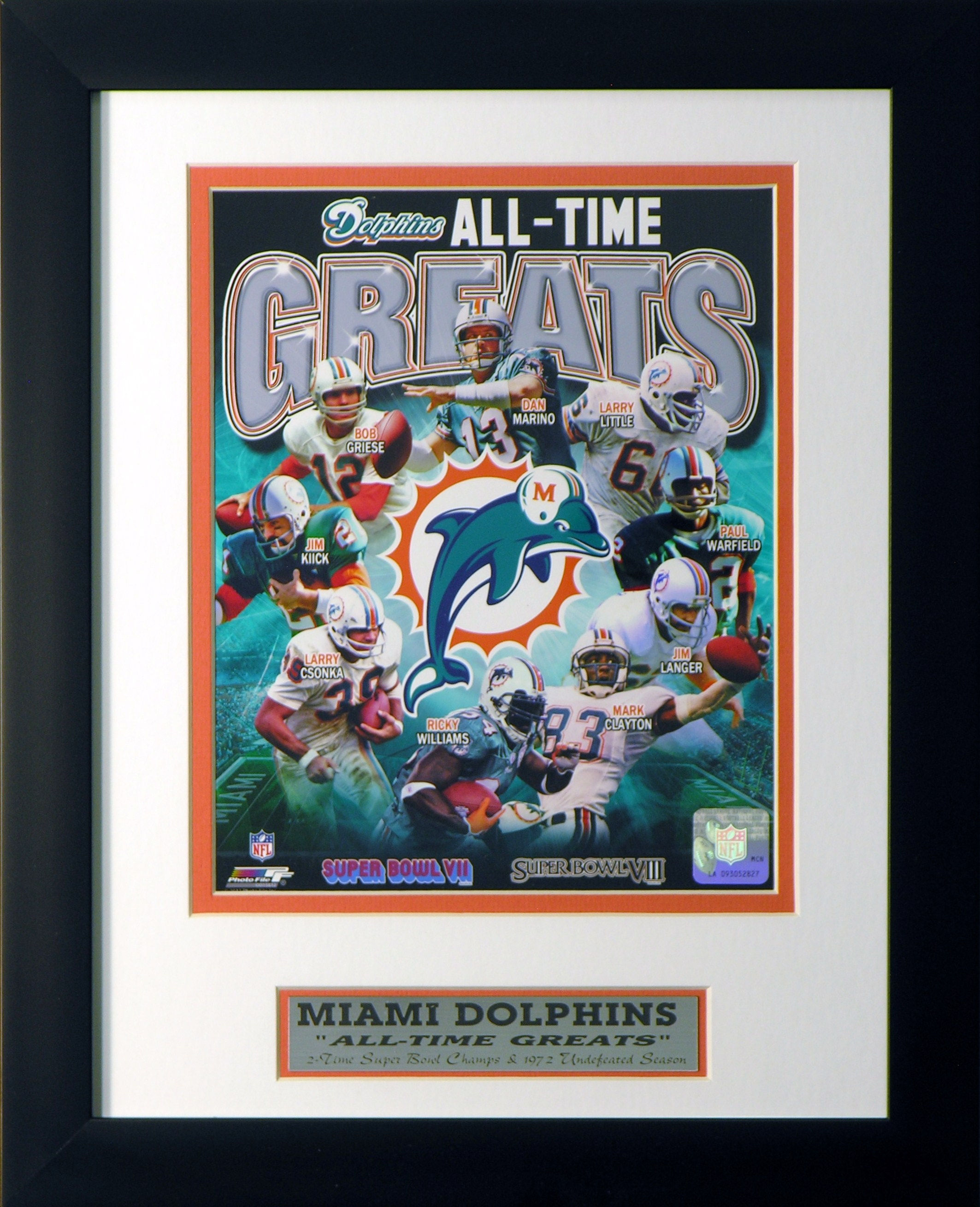 Miami Dolphins All-Time Greats Wall Art