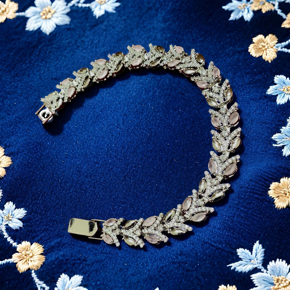 Thumbnail: Blush Royale Leaf Bracelet
