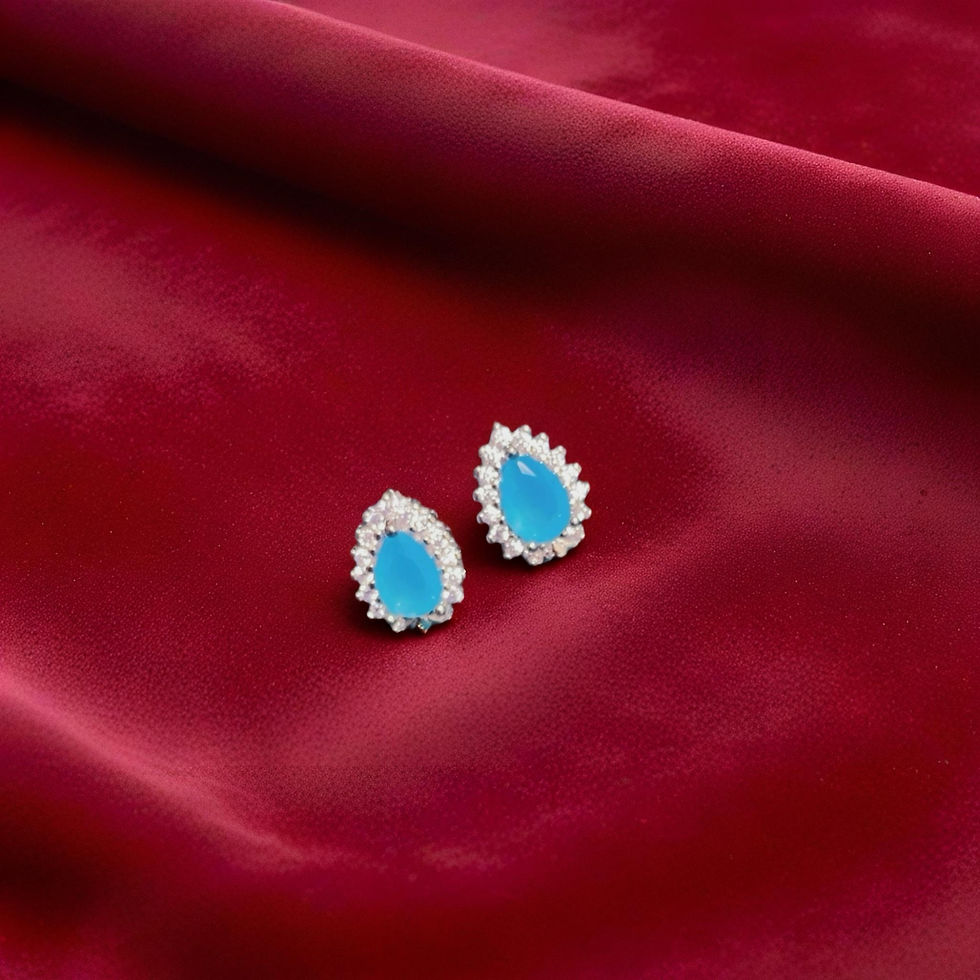 Thumbnail: Ocean Glow Teardrop Stud Earrings