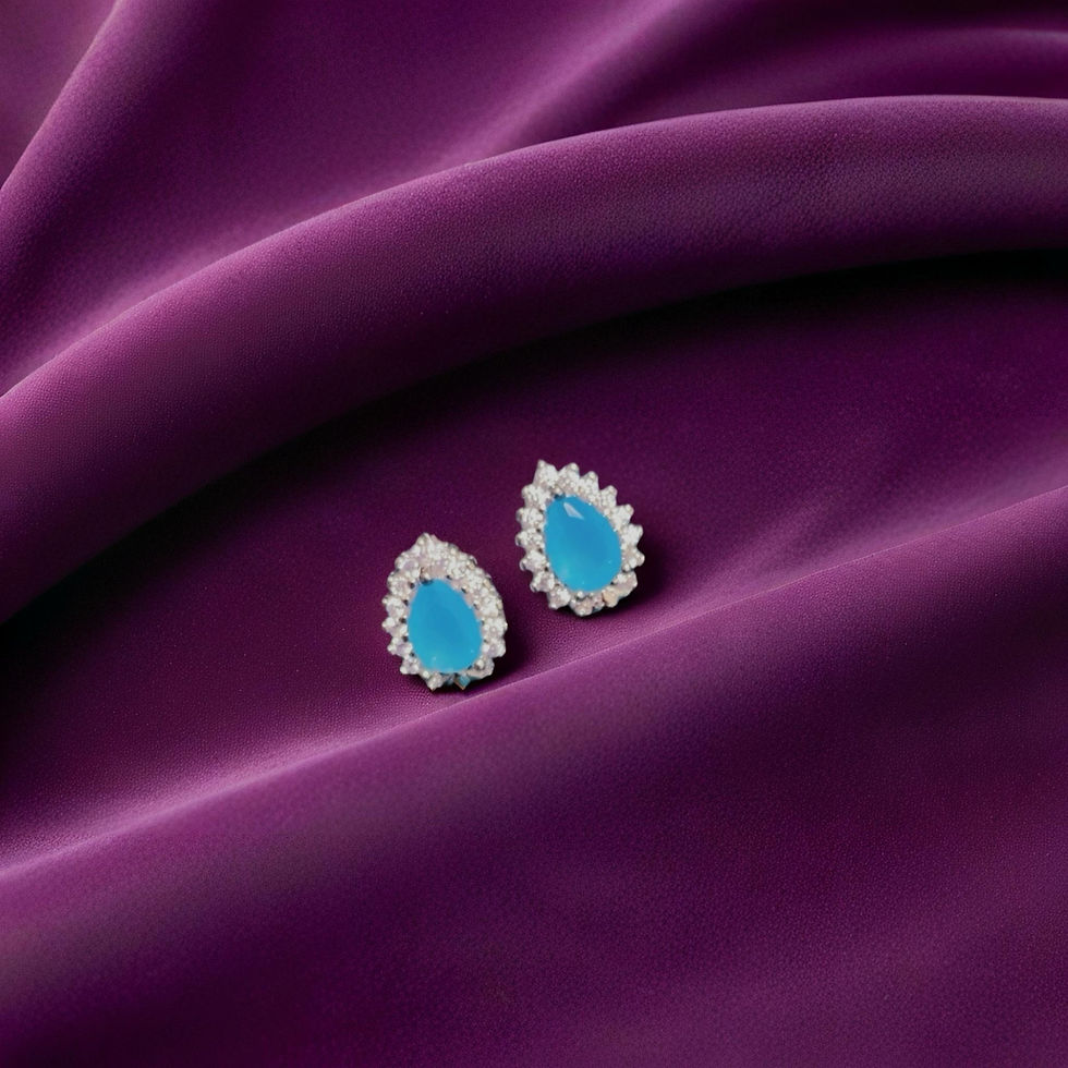 Thumbnail: Ocean Glow Teardrop Stud Earrings