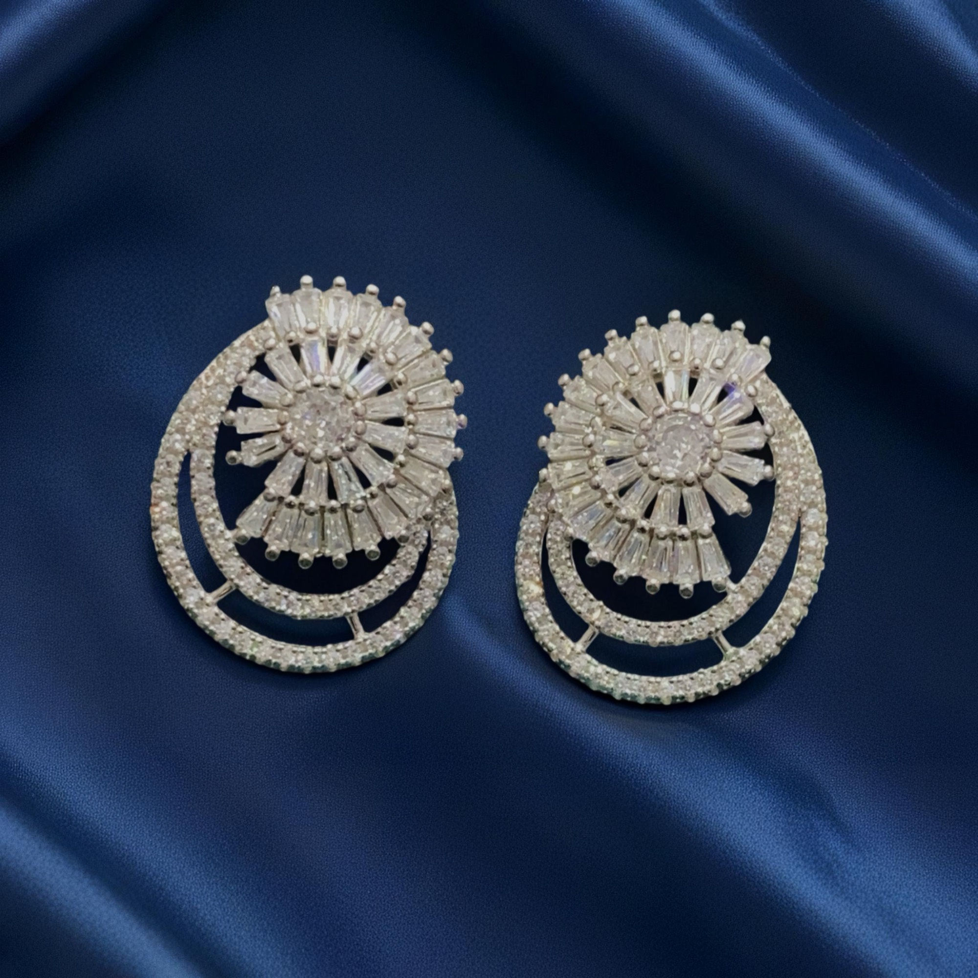 Crystal Bloom Sterling Earrings