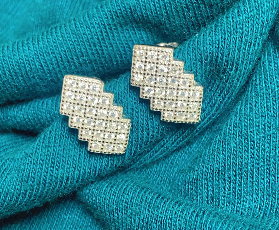 Thumbnail: Diamond Cascade Stud Earrings