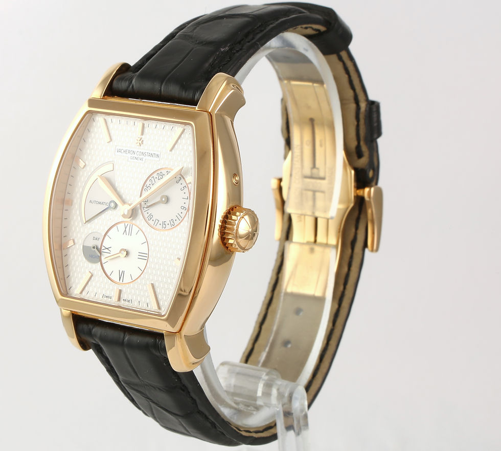 Thumbnail: Vacheron Constantin Malte 47400 Dual Time 36mm Tonneau 18K Rose Gold Swiss Watch