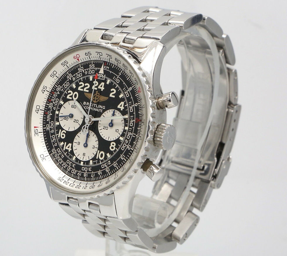 Thumbnail: Breitling Navitimer Cosmonaute A12019 41mm 24-Hour Chronograph Mens Swiss Watch