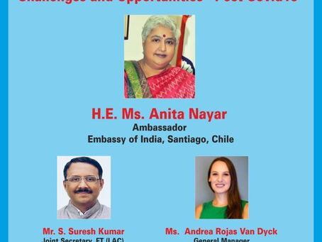 Conferencia "India-Chile Business Promotion, Challenges and Opportunities Post Covid-19"