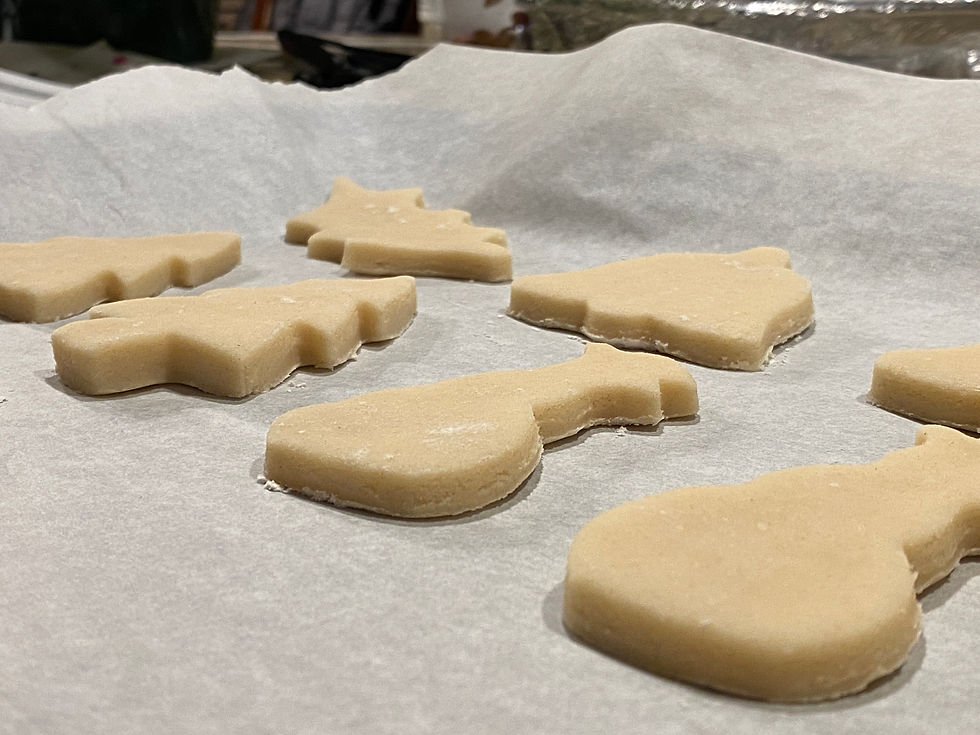 Picture showing the thickness of the cookie dough cut-outs.