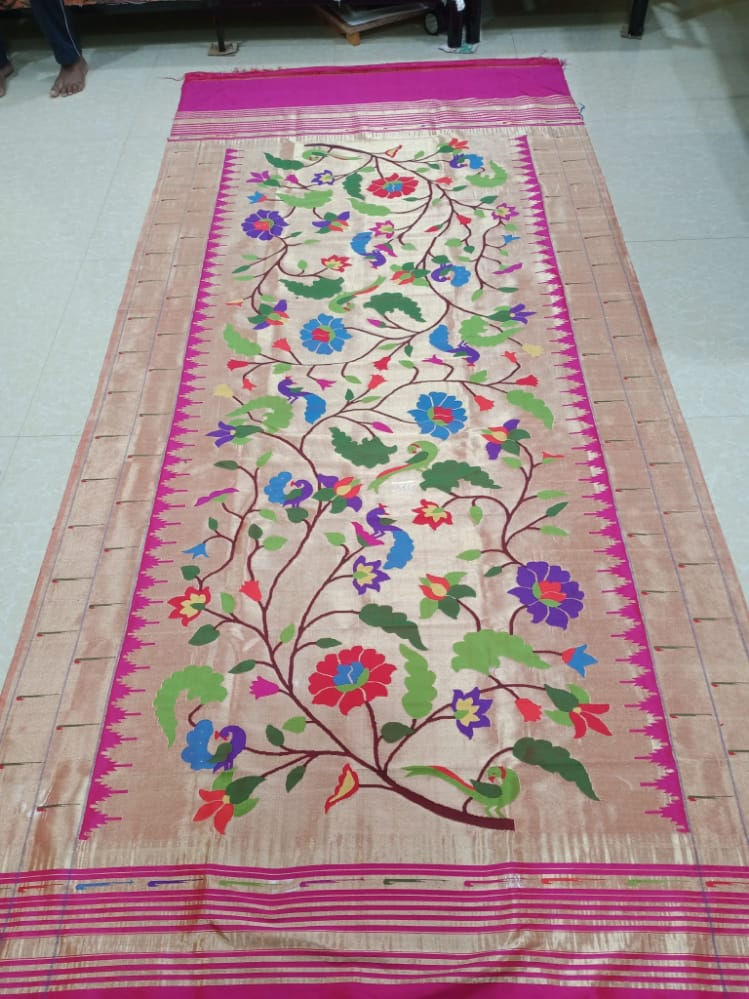 Thumbnail: All work paithani silk