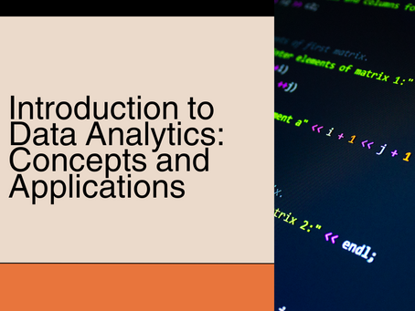 Introduction to Data Analytics: Concepts and Applications