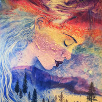 mother nature, Acryl auf Leinwand 60x80 cm
