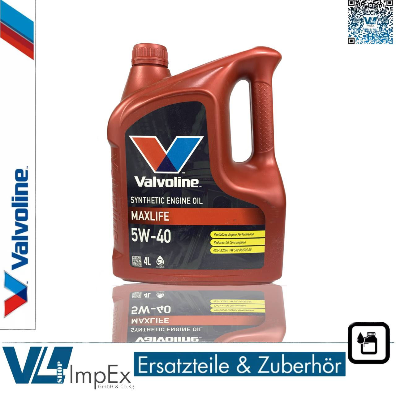 Motoröl 5W40 MaxLife 4 Liter Valvoline SynPower 5W-40 872364