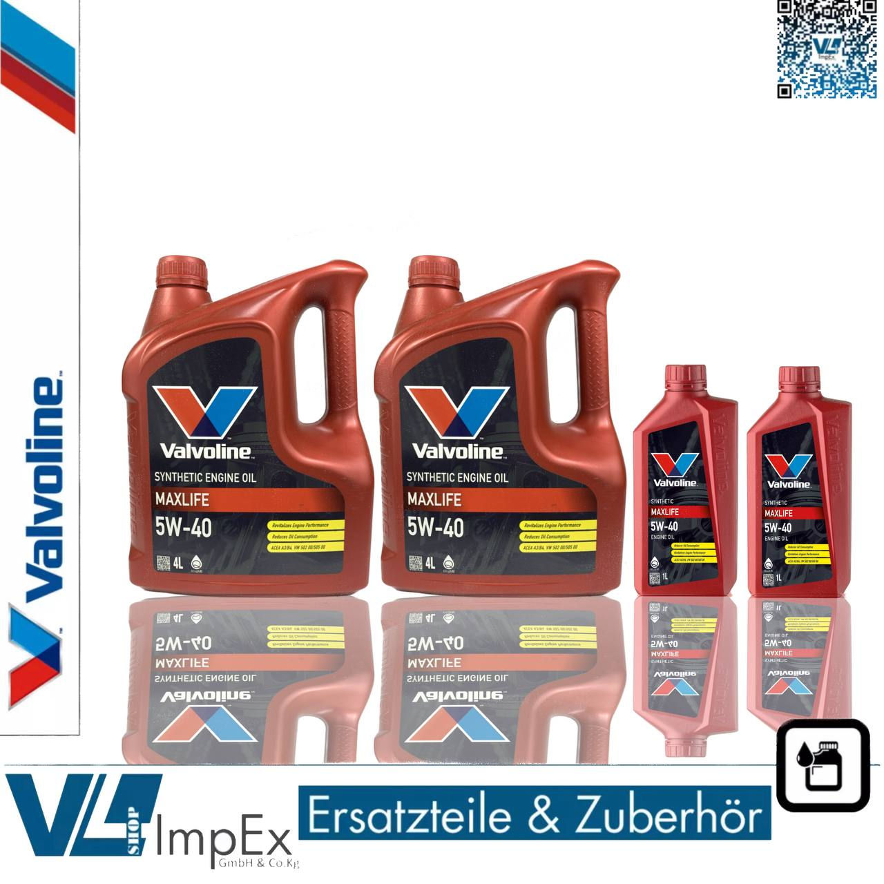 Motoröl 5W40 MaxLife 10 Liter Valvoline SynPower 5W-40 872364