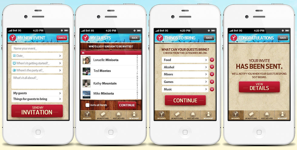 PARTY IT UP - MOBILE APP