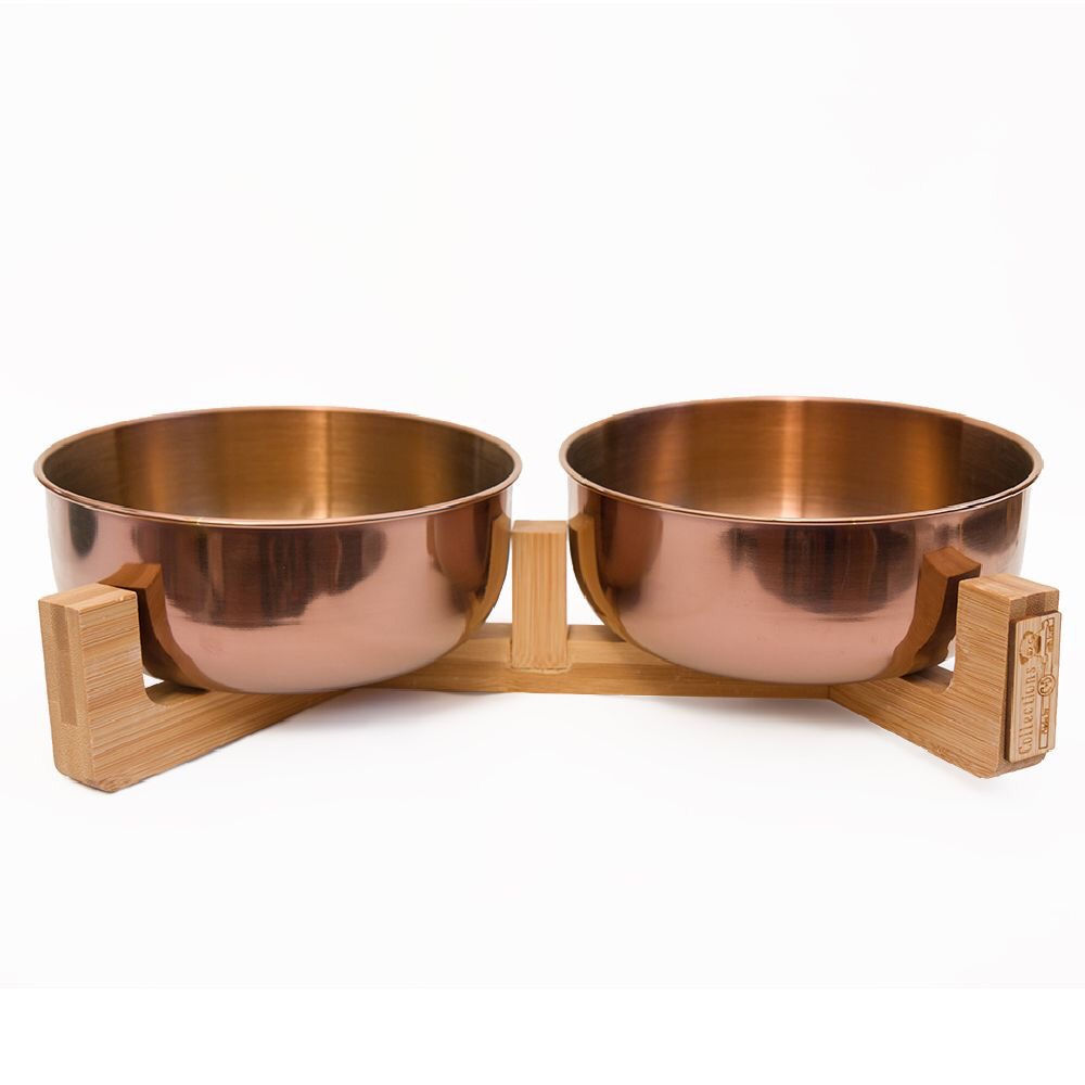 Plato Metálica Cobrizado Doble