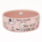 Plato de comida para perros rosado