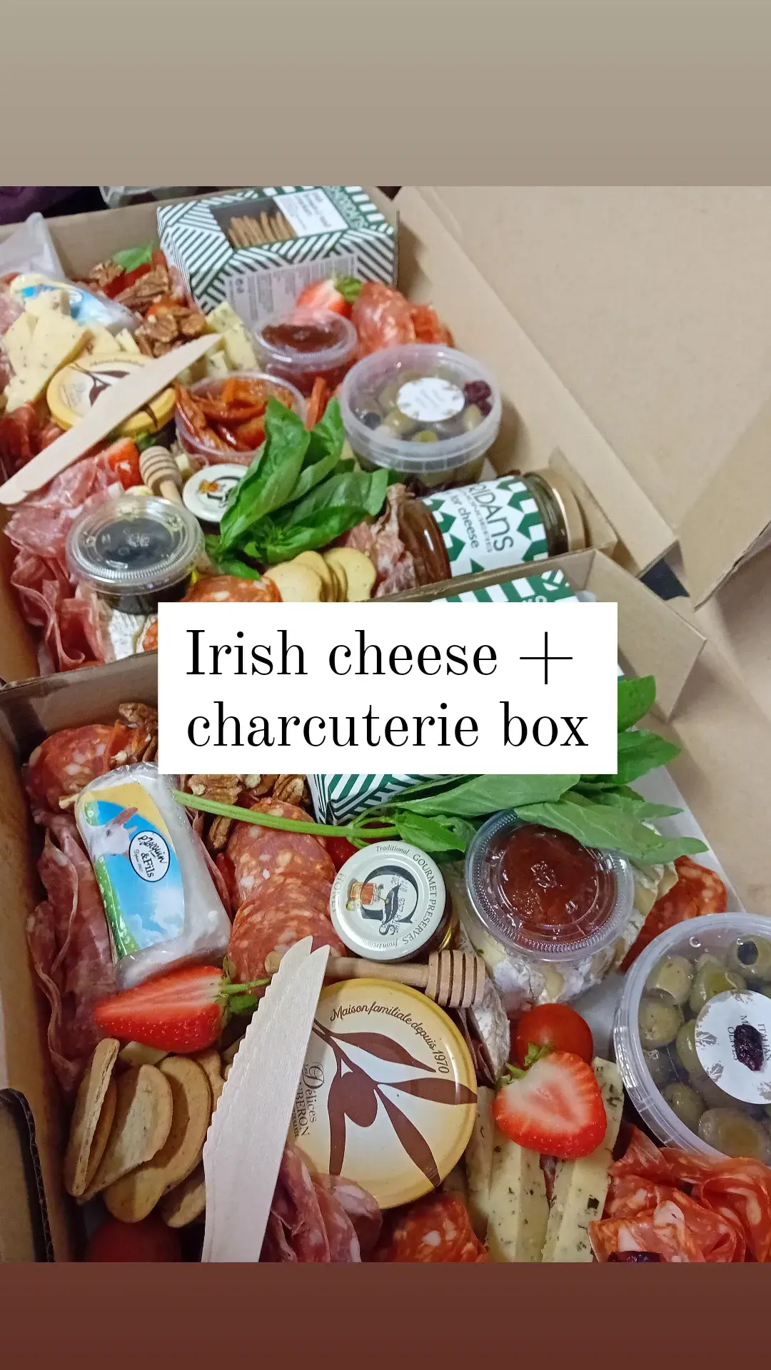 IRISH CHEESE AND CHARCUTERIE GRAZING BOX 
