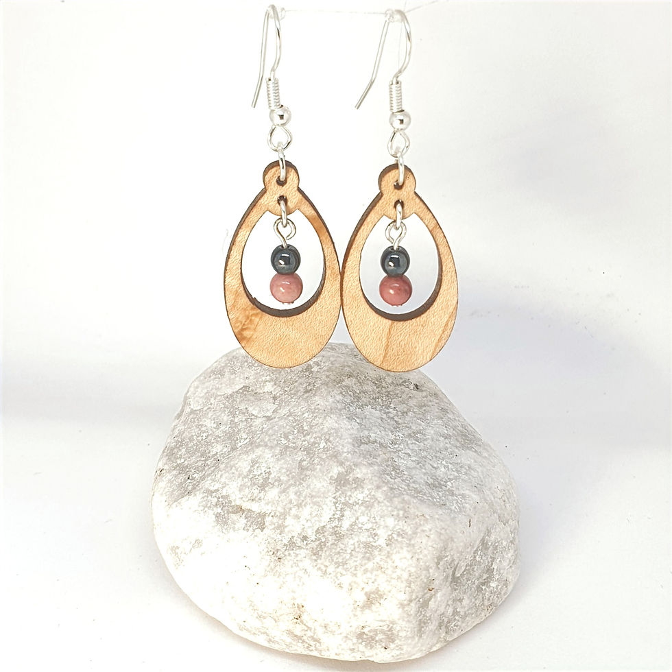 Miniature : Précieuse, boucles d'oreilles, 1 essence et pierre