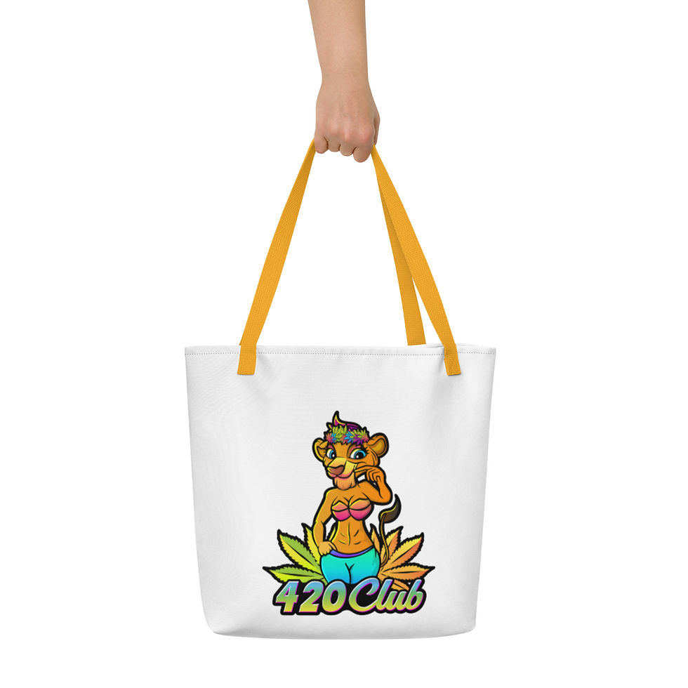 Thumbnail: Leona All-Over Print Large Tote Bag