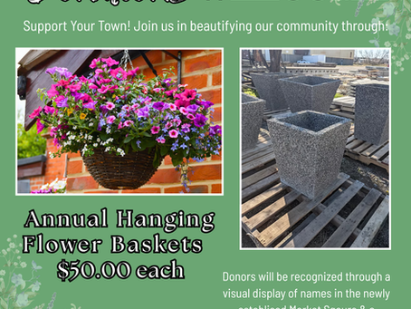 Donation & Sponsorship Opportunity - Hanging Baskets & Planters 
