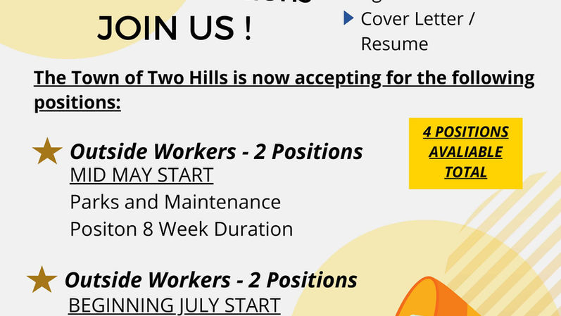 Summer Positions Available