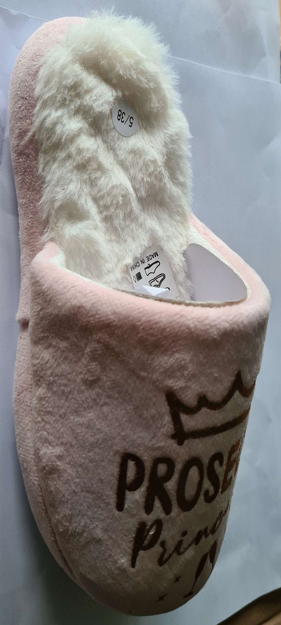 Ladies Prosecco Princess Slippers size 7uk