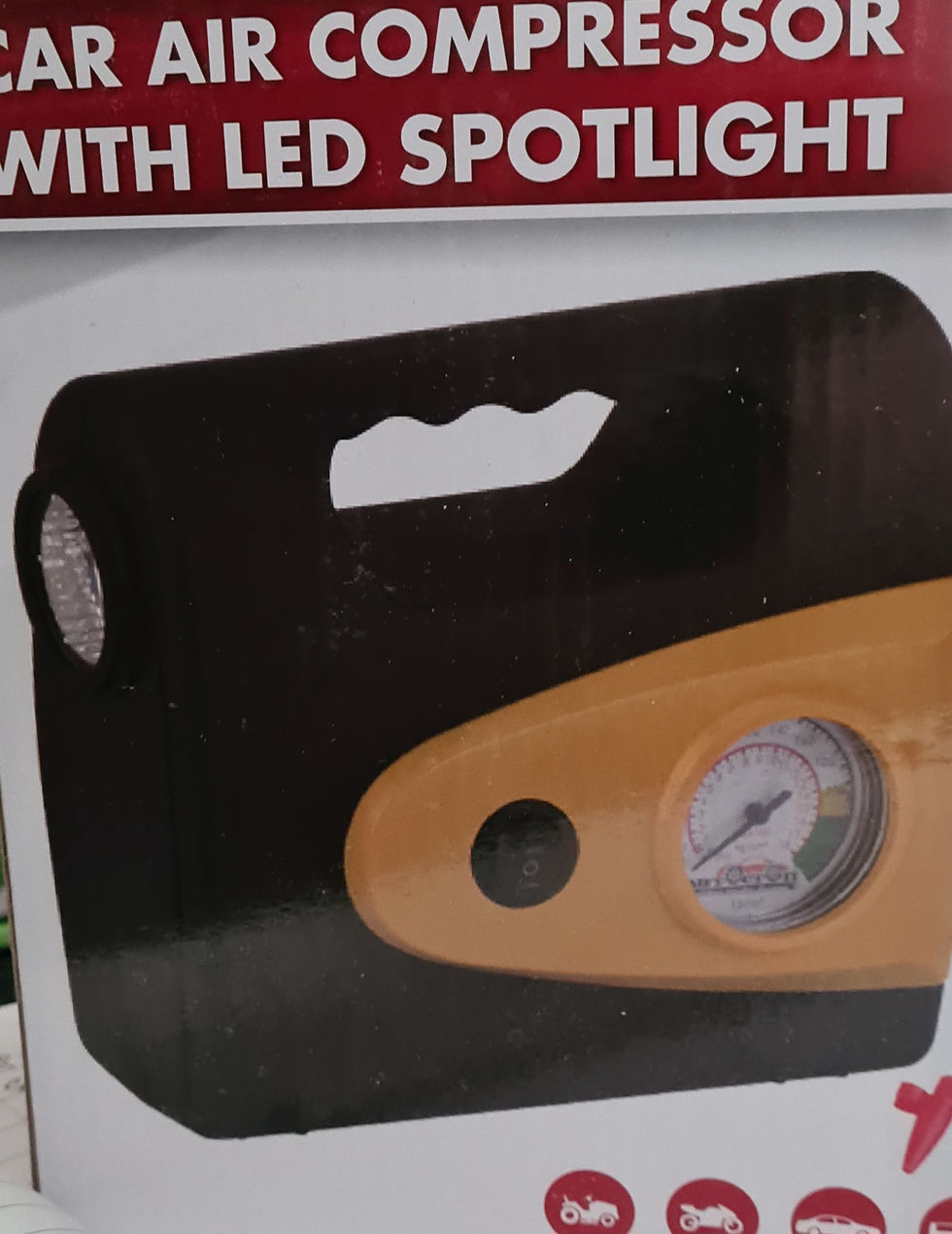 Roadster Car Air Compressor with LED Spotlight