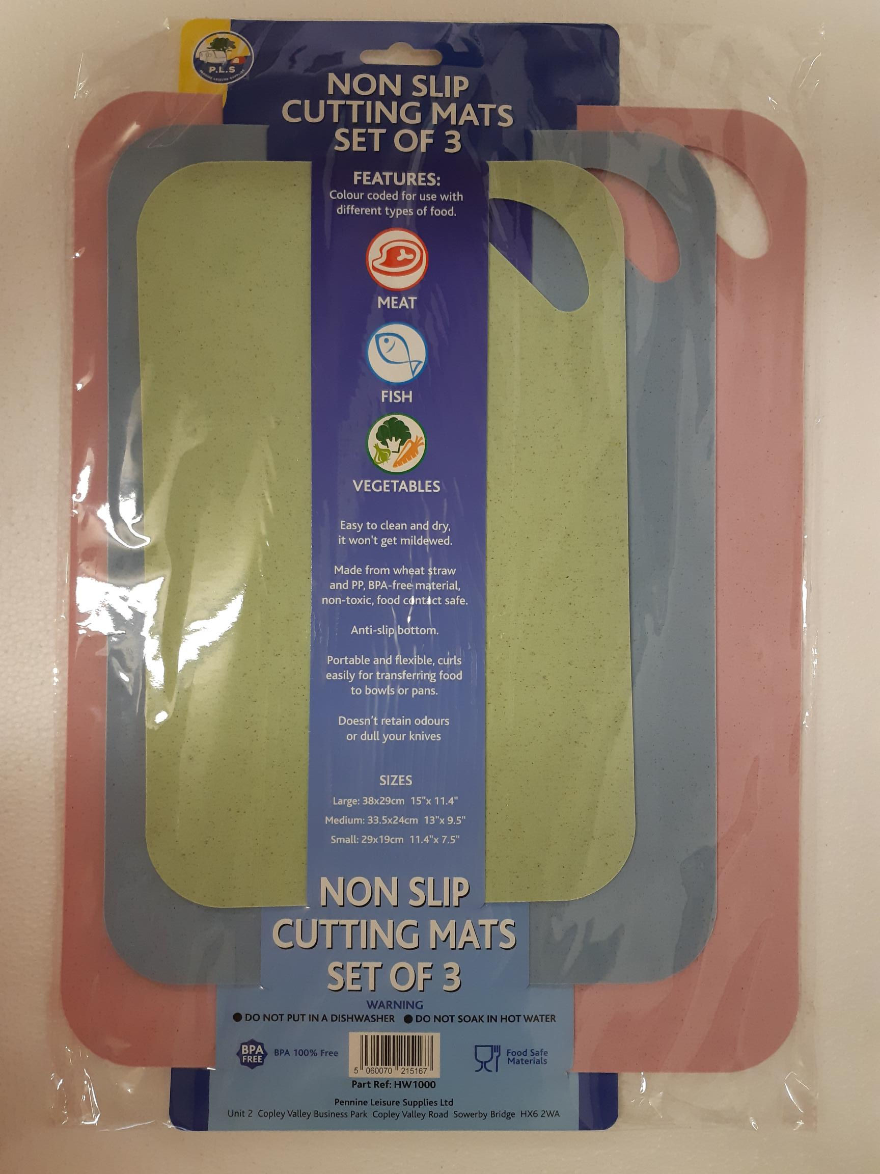 Non Slip Chopping Boards - Set of 3