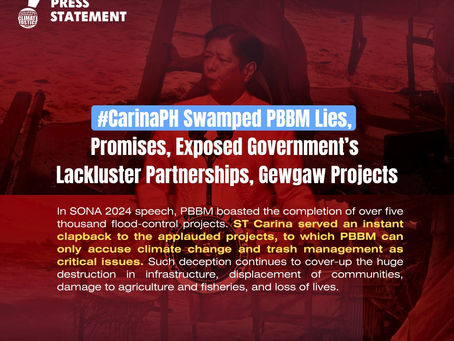 PMCJ: #CarinaPH Swamped PBBM Lies, Promises, Exposed Government's Lackluster Partnerships, Gewgaw Projects