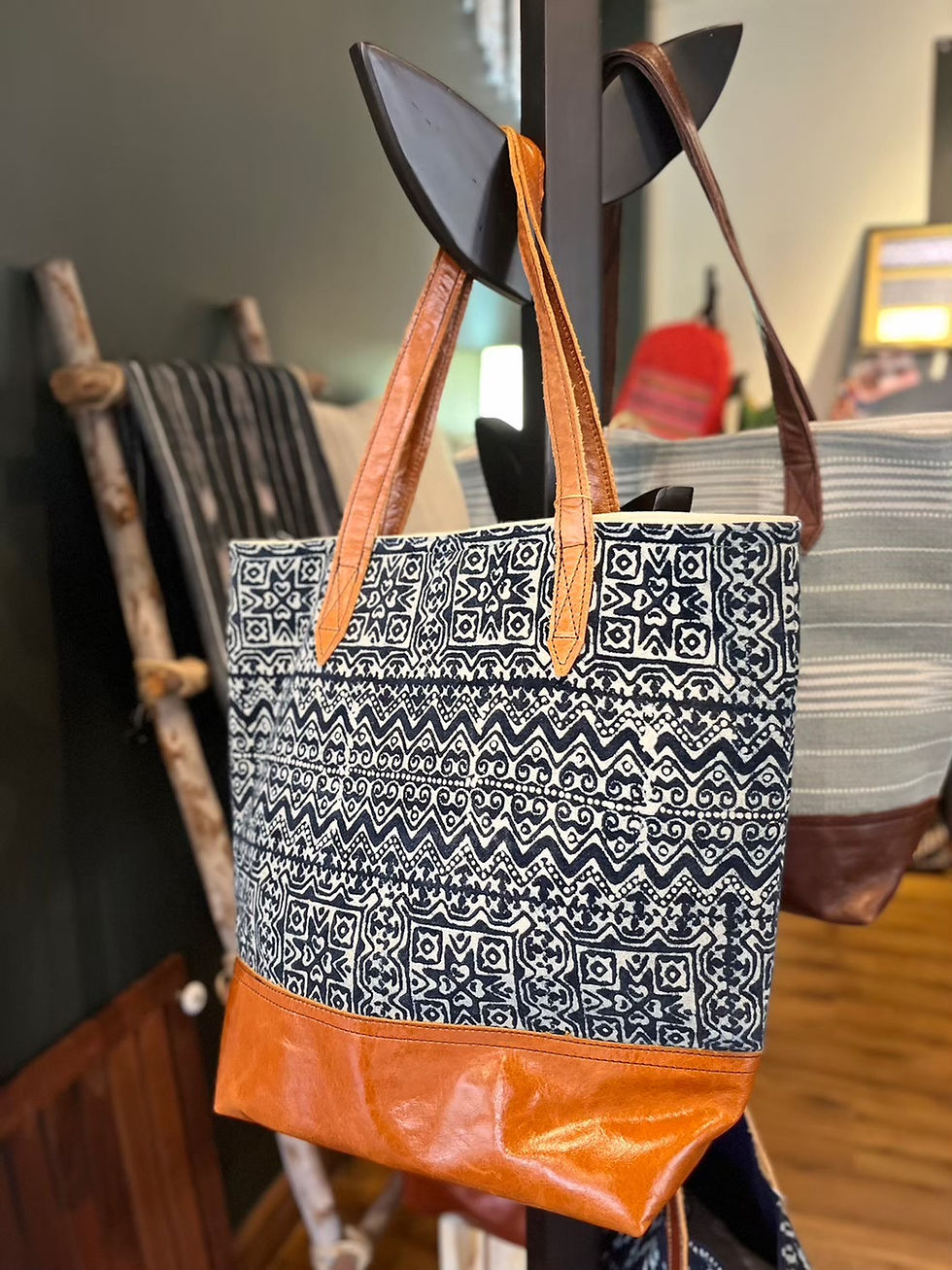 Thumbnail: Stamped Hmong Tote Bag