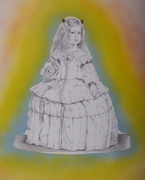 Yo nací para brillar, grafito y mixta sobre papel, 40x30 cm