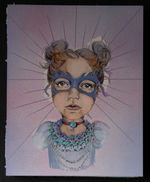 Opala, giclée intervenido con técnica mixta, 17x12 cm