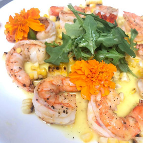Passion Fruit Leche de Tigre Prawns