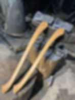 Hand forged wood chopping felling axe engraved.jpg