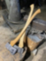 Hand forged wood chopping felling axe engraved (3).jpg