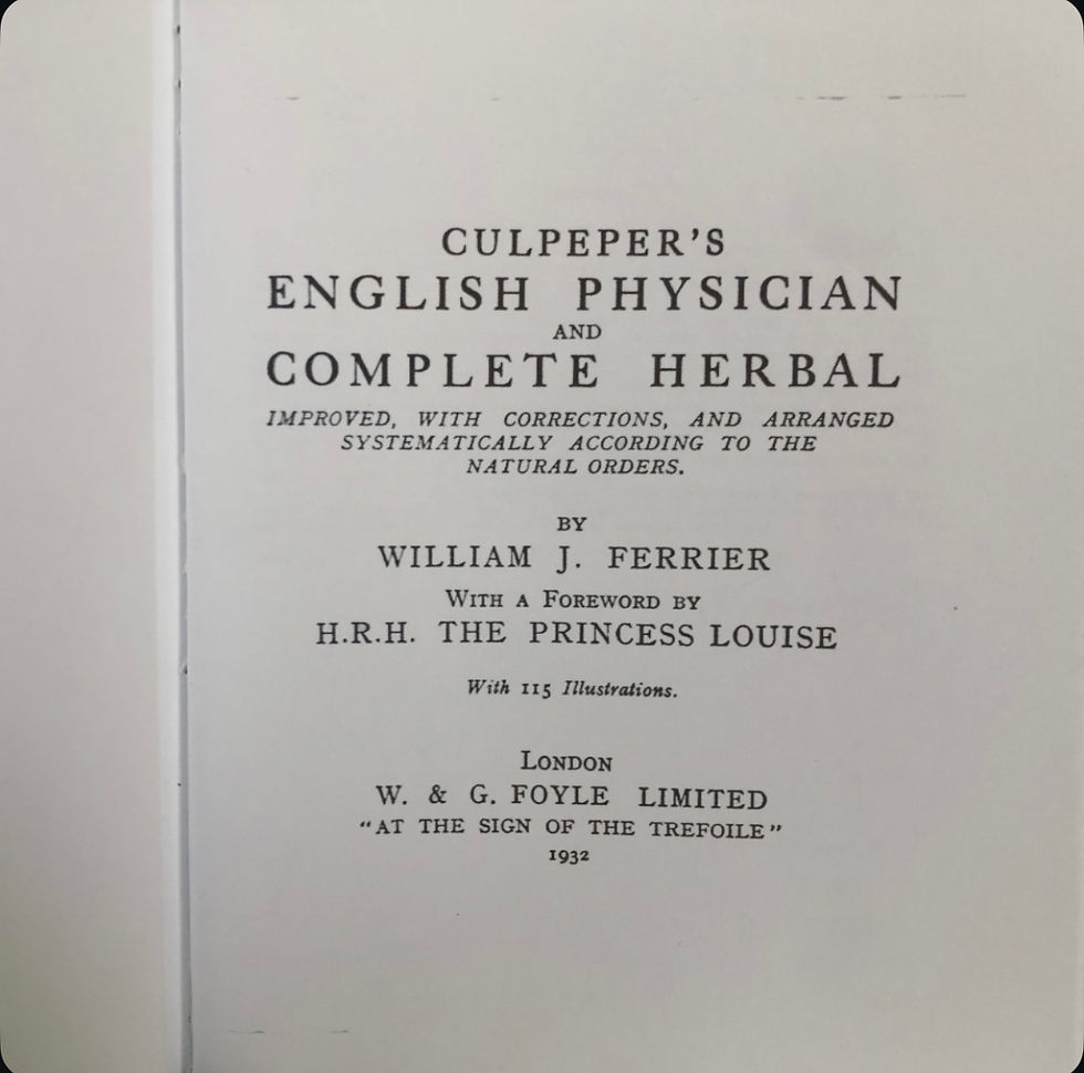 Thumbnail: 1932 Culpeper's English Physician & Complete Herbal 0315