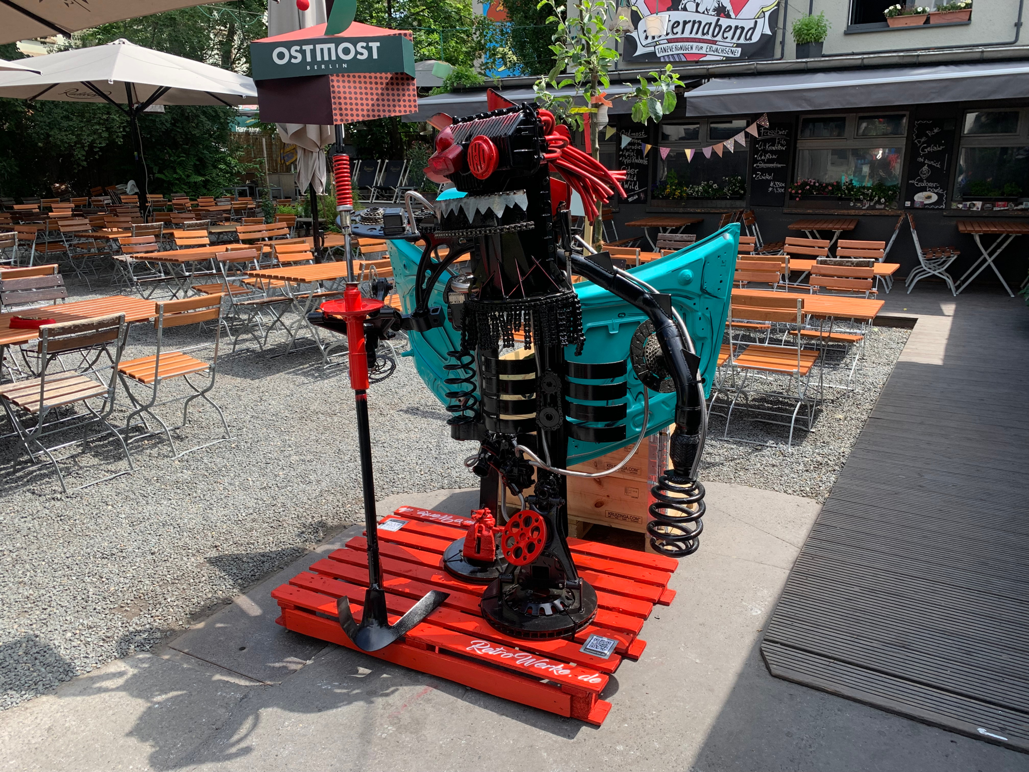 Roboter Retro Tron 2.0 Metall Kunst Legende