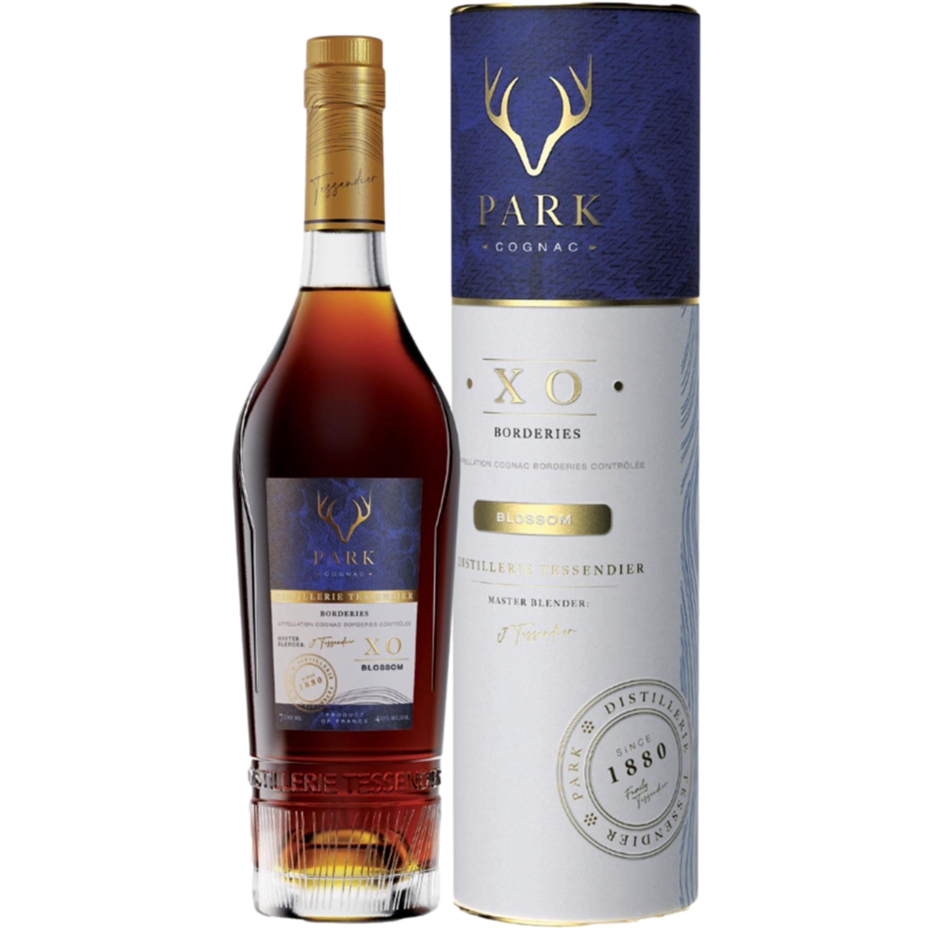 Cognac Park XO Borderies Blossom 40% 70cl bottle and packaging