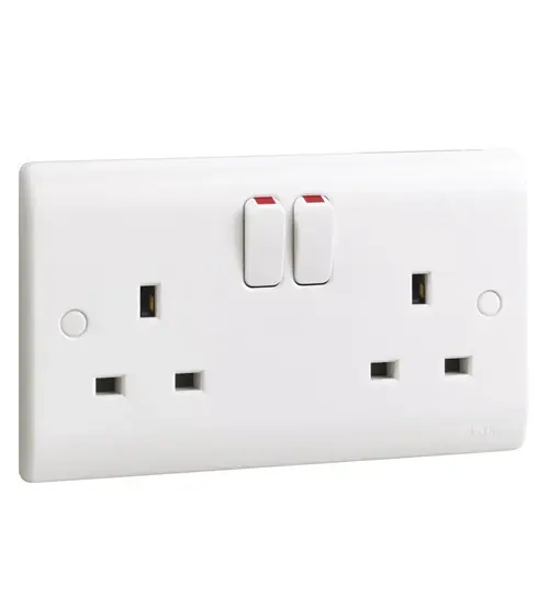 Eaton-MEM 13A Double 2 Gang Switched Socket