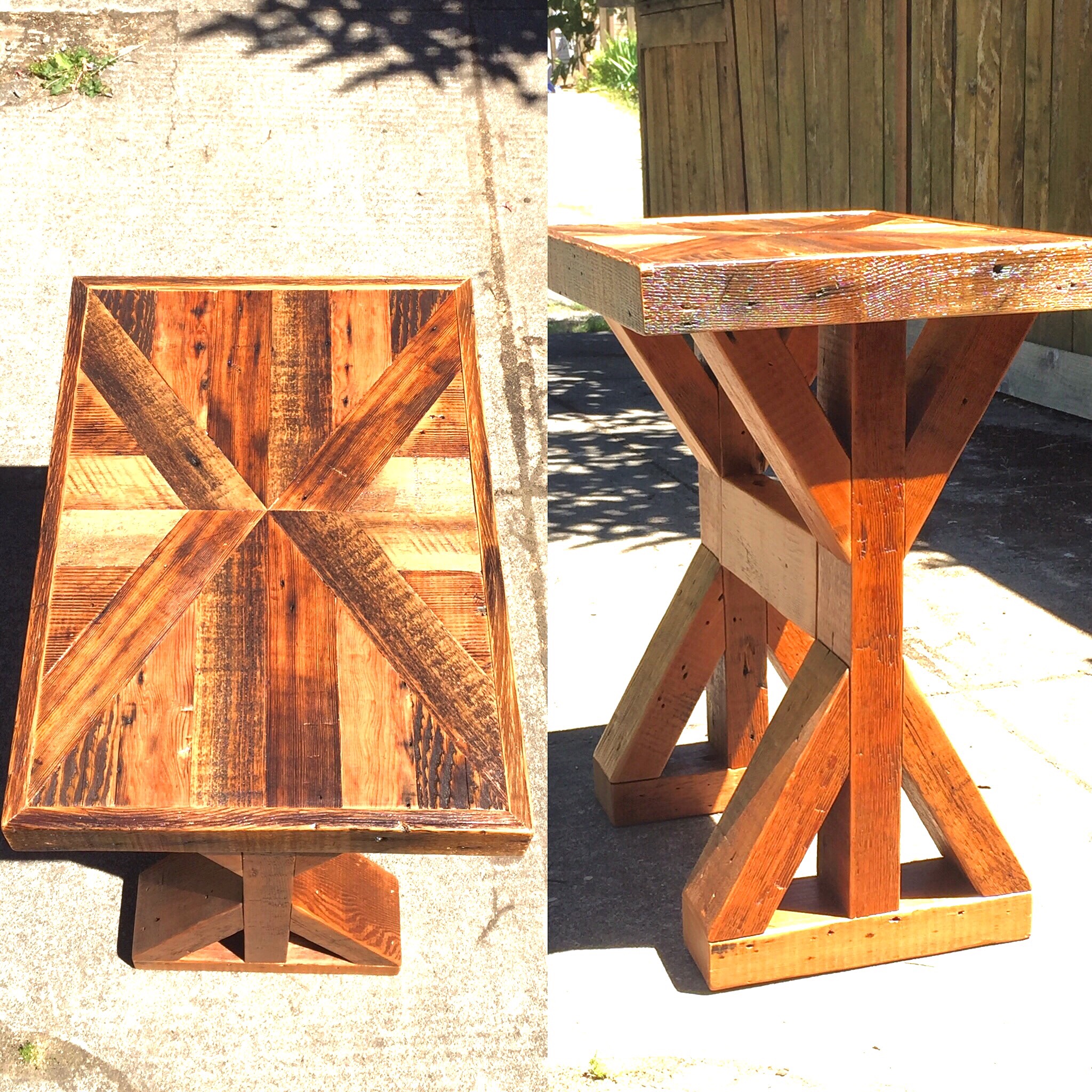 "X" Trestle End Table