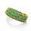 Thumbnail: Turquoise and Gold Right Angle Weave Bracelet