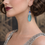 Thumbnail: Art Deco Blue and White Dangle Earrings