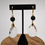 Thumbnail: Black and Gold Chandelier Earrings