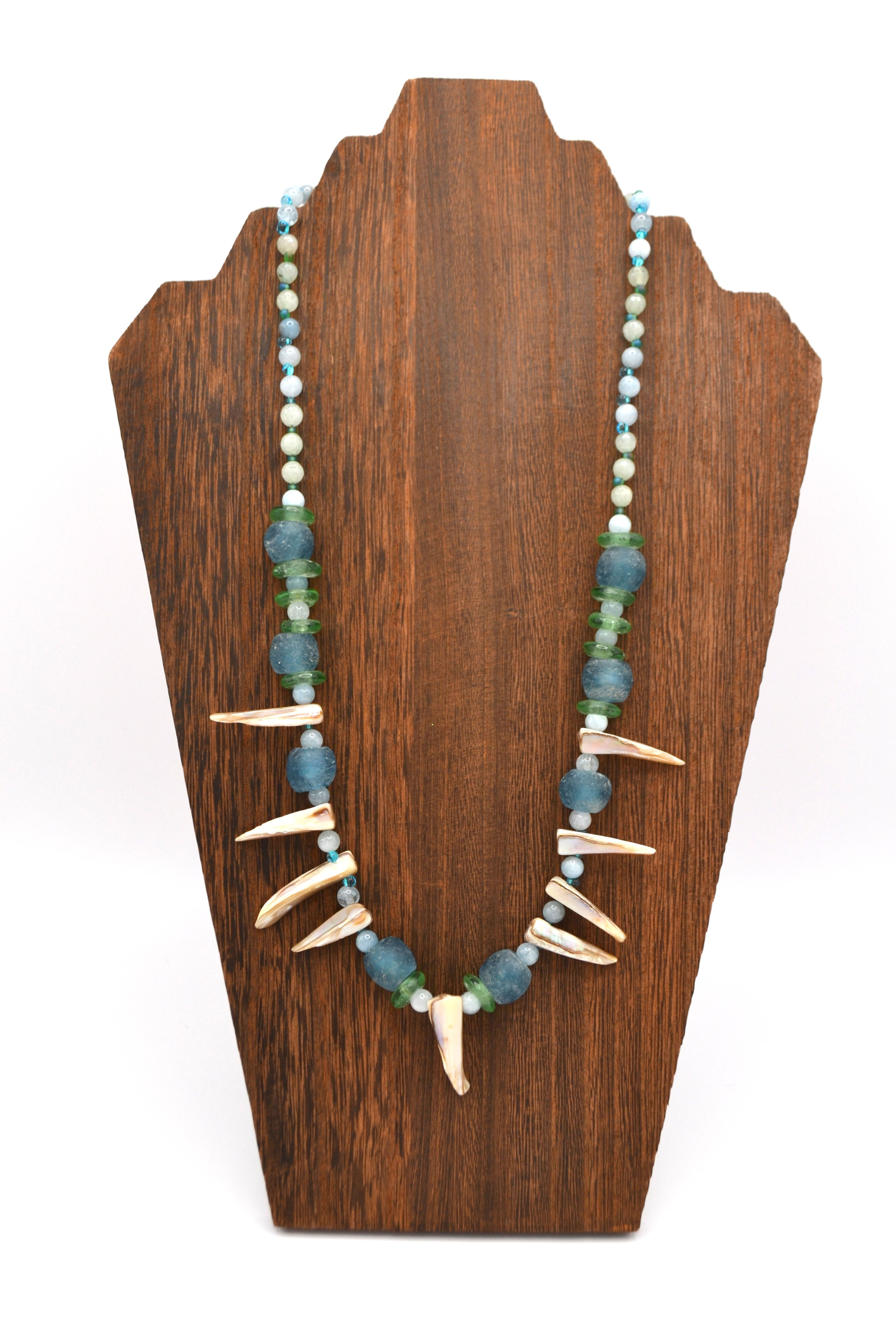 Blue and Green Recycled Glass