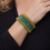 Thumbnail: Turquoise and Gold Right Angle Weave Bracelet