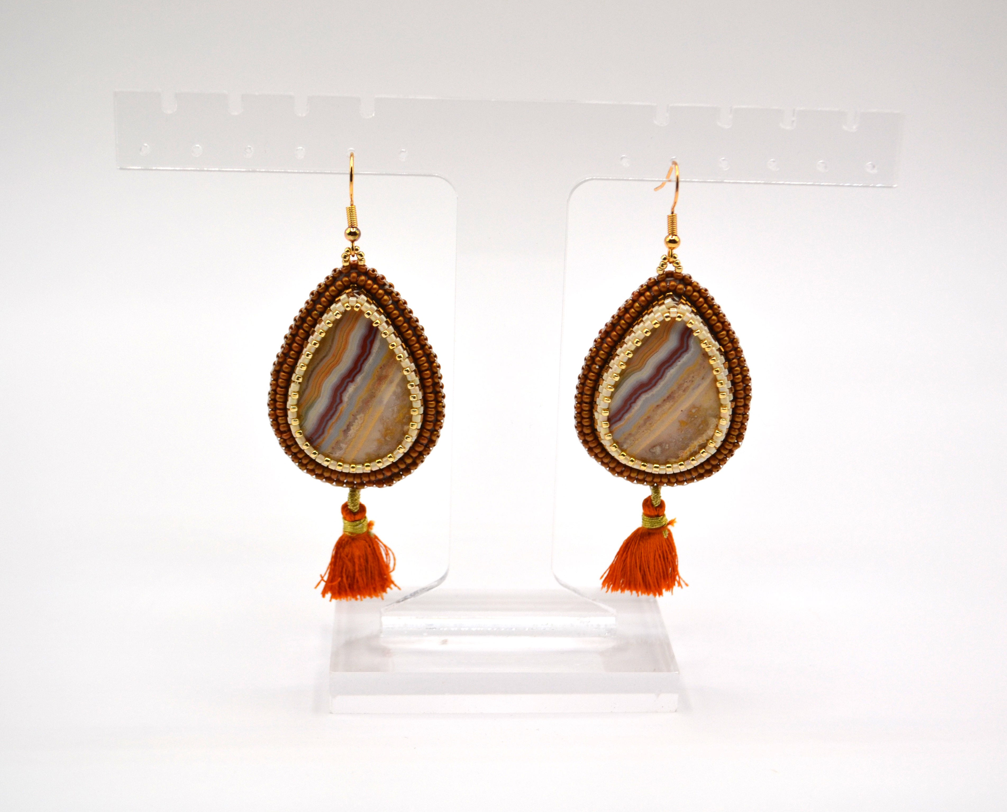 Natural Lace Agate in Fall Colors