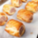 Smoked Sausages Wrapped in Puffed Pastry