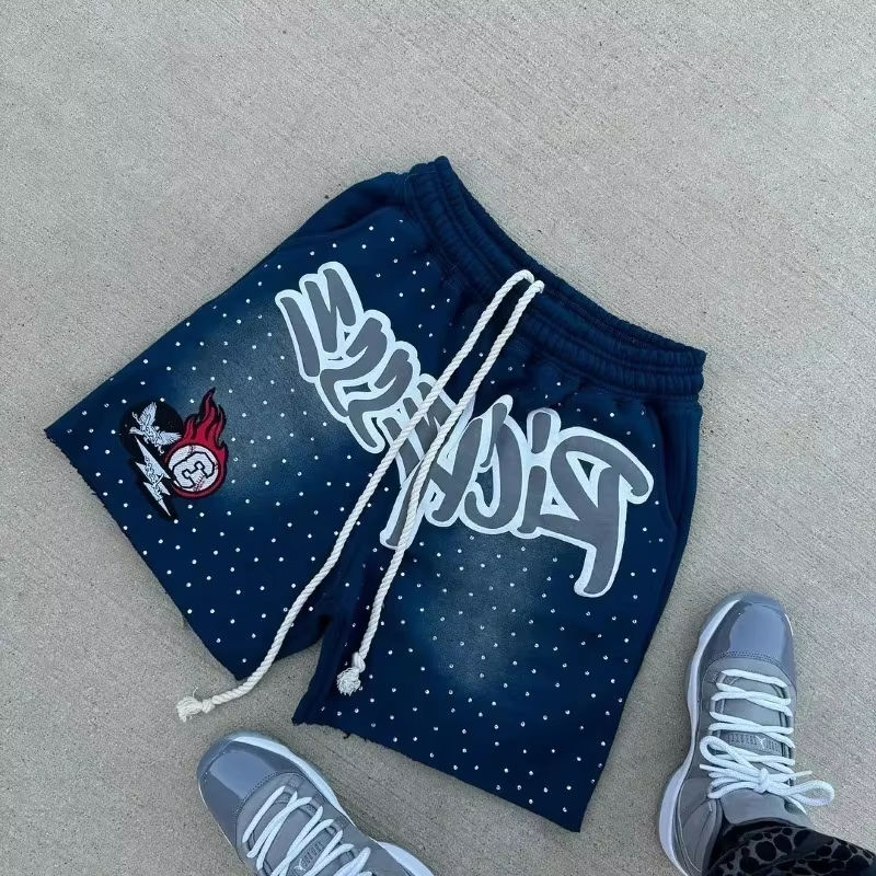 Thumbnail: 2026 Harajuku Men's Shorts Letter-printed Sweatpants Fashion Quick-drying Shorts