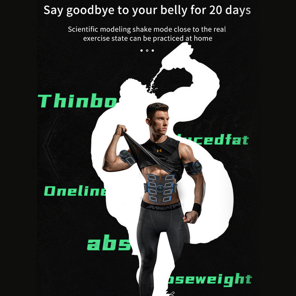 Thumbnail: EMS Abdominal Muscle Trainer Portable Massager Electronic Training Belt Exercise
