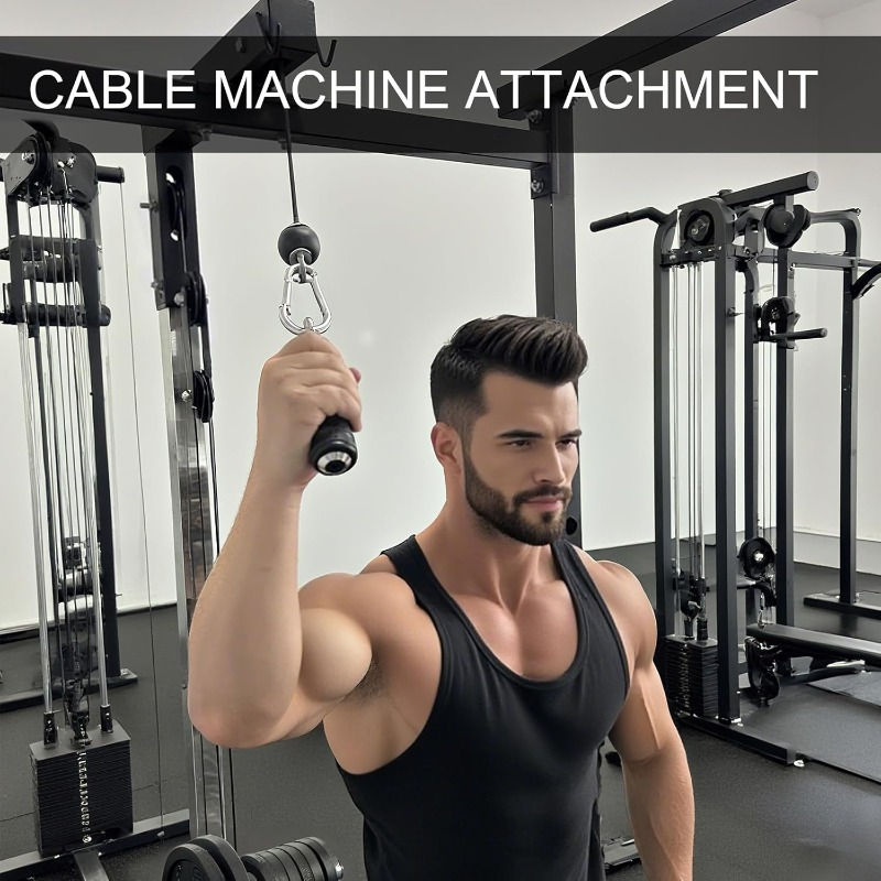 Thumbnail: 2pcs Push Down Single Gym Handle Tricep Strength Pull Up Hand Grips for Cable Ma