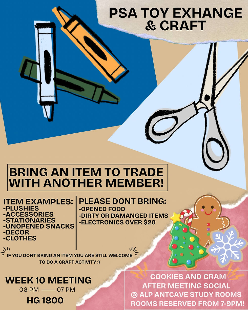 F25 Week 10: Toy Exchange & Craft