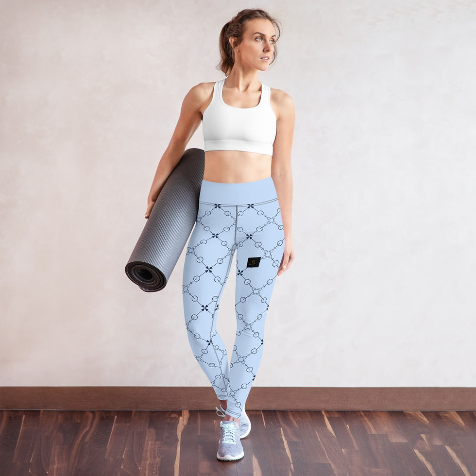 Thumbnail: LLTFF (Life Blue) Exclusive Designer Womens Yoga Leggings